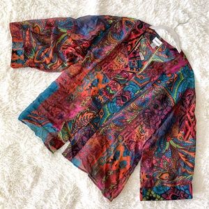 Psychedelic Sheer Kimono